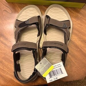 Eddie Bauer Men Brown Atlas River Open Toe Sandals Size 13 NWT